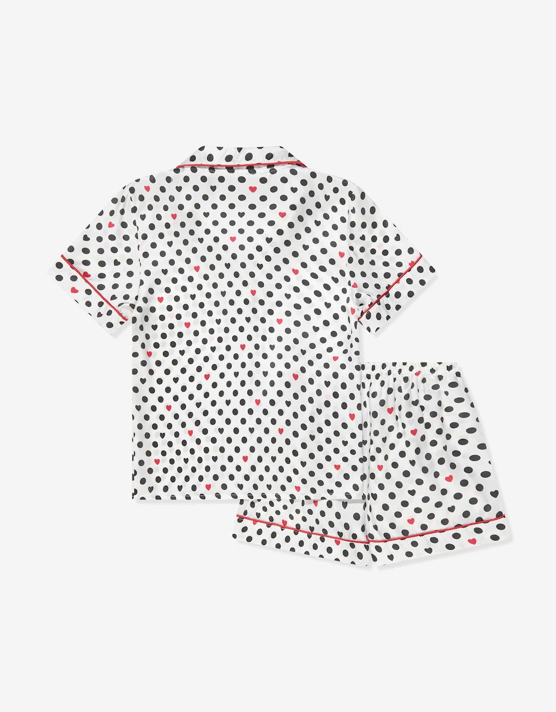 Girls Silk Cassandra Pyjama Set in White