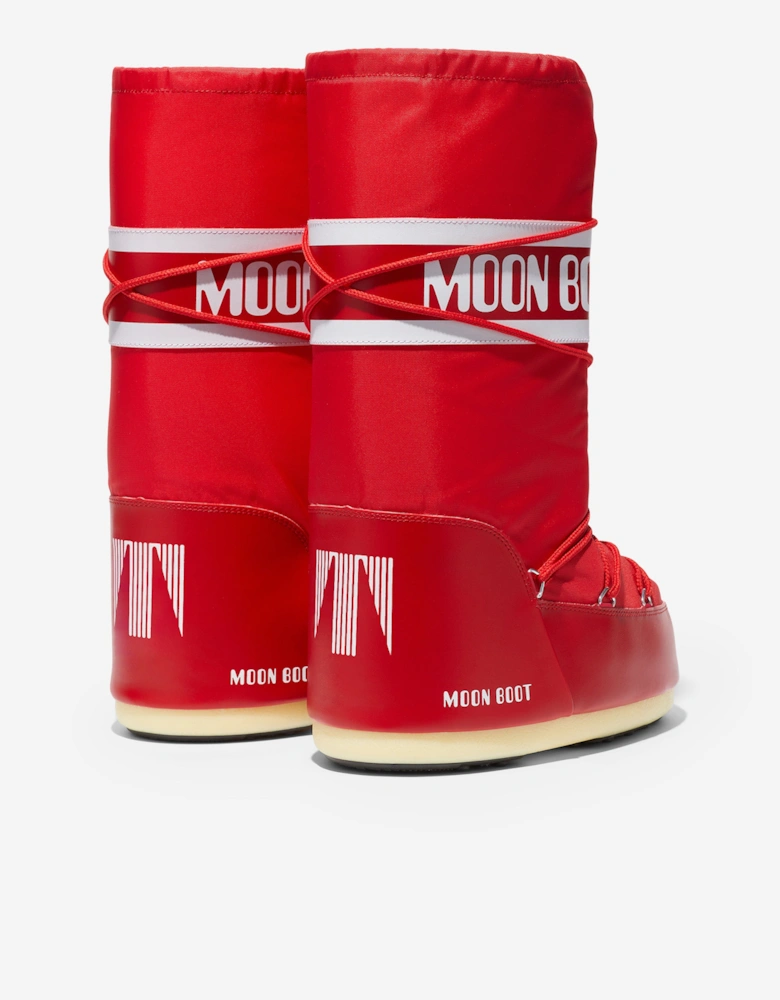 Moon Boot Girls Icon Boots in Red
