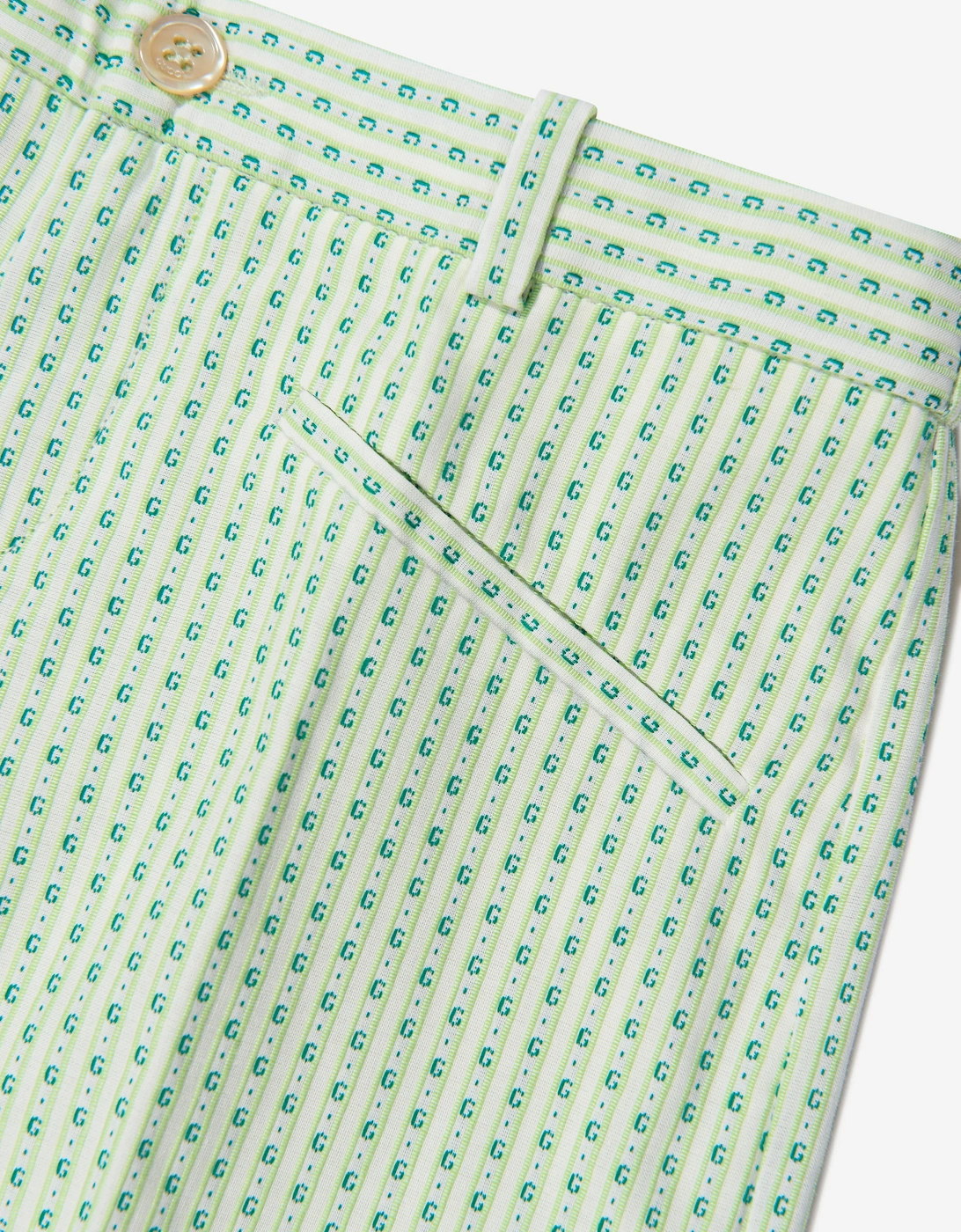 Boys Striped Bermuda Shorts in Green
