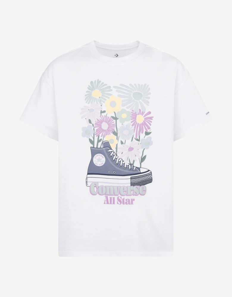 Girls Boyfriend Graphic T-Shirt in White