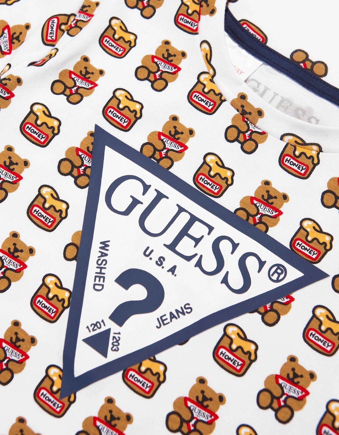 Kids Teddy Bear T-Shirt in White