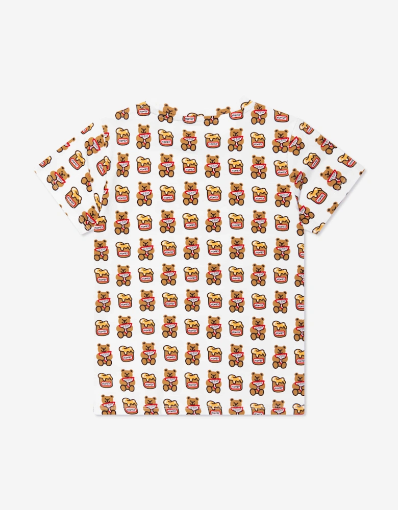 Kids Teddy Bear T-Shirt in White