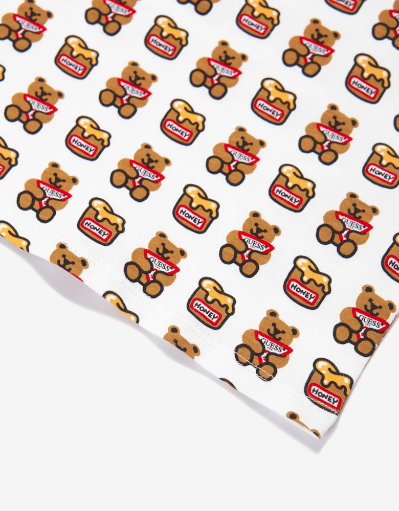 Kids Teddy Bear T-Shirt in White