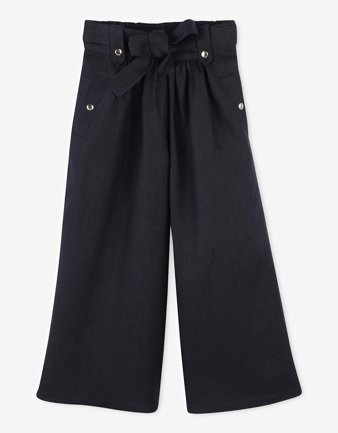 Girl's Chloé Girls Linen Trousers in Navy - Blue - Size: 12 years