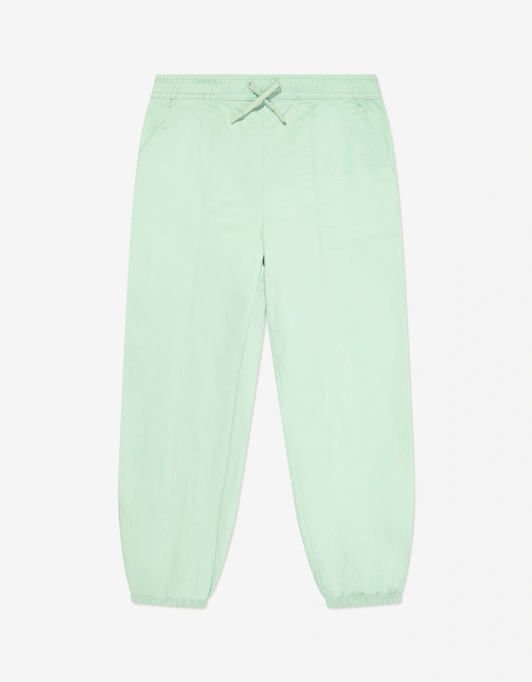 Girls Relaxed Woven Joggers in Green, 5 of 4