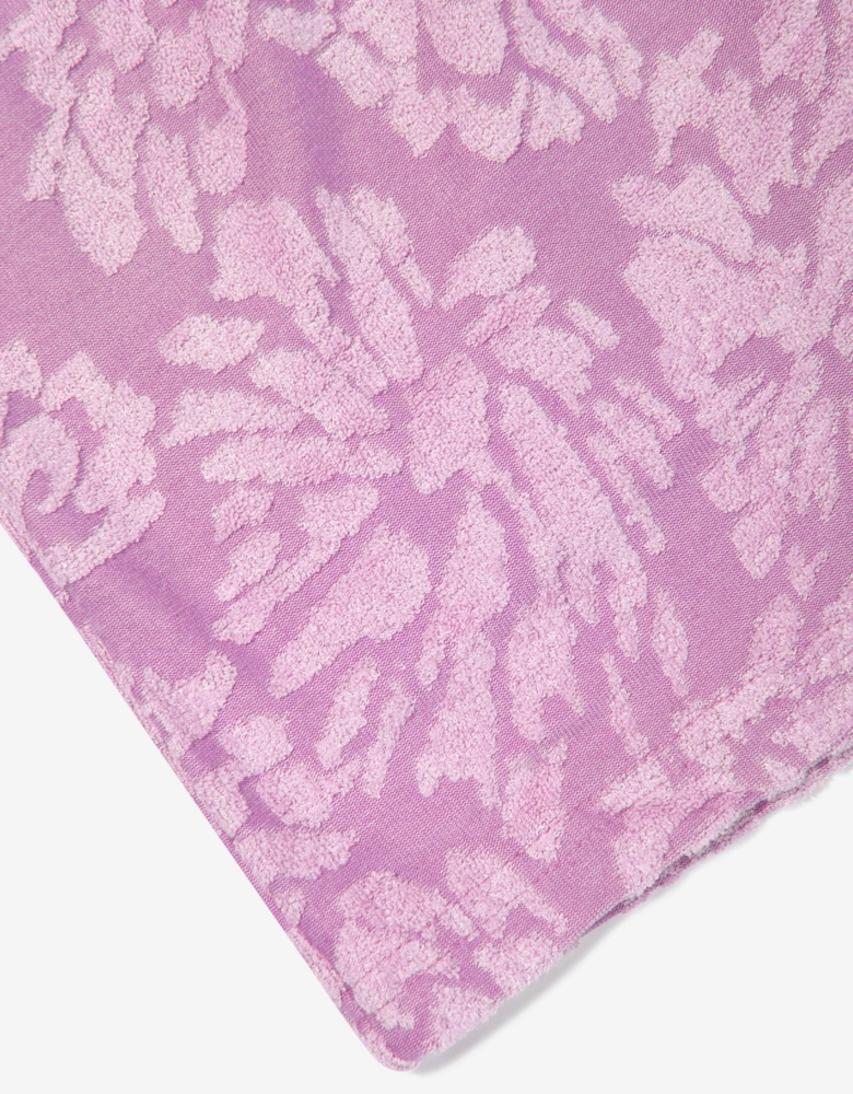 Girls Floral Jacquard Shorts in Purple
