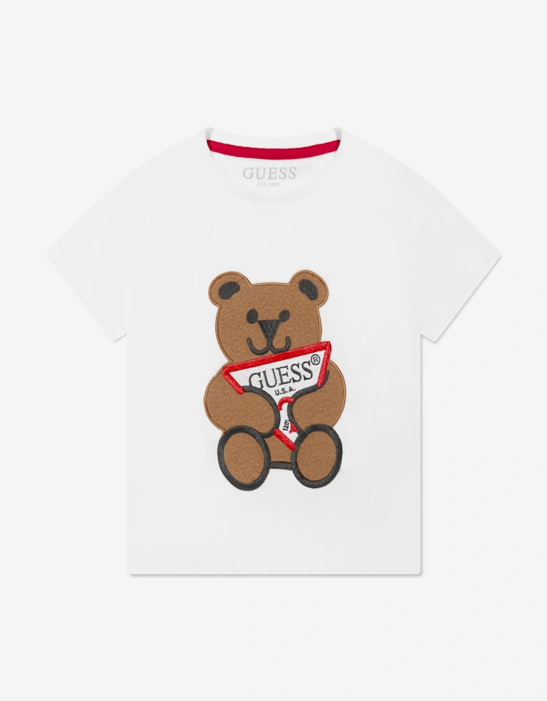 Kids Bear Logo T-Shirt in White