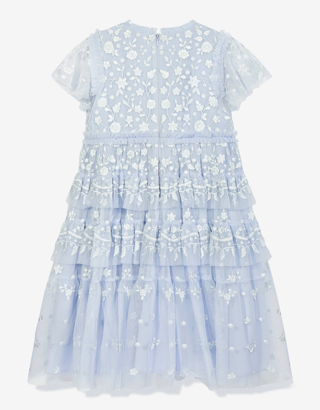Girls Angelica Lace Dress in Blue