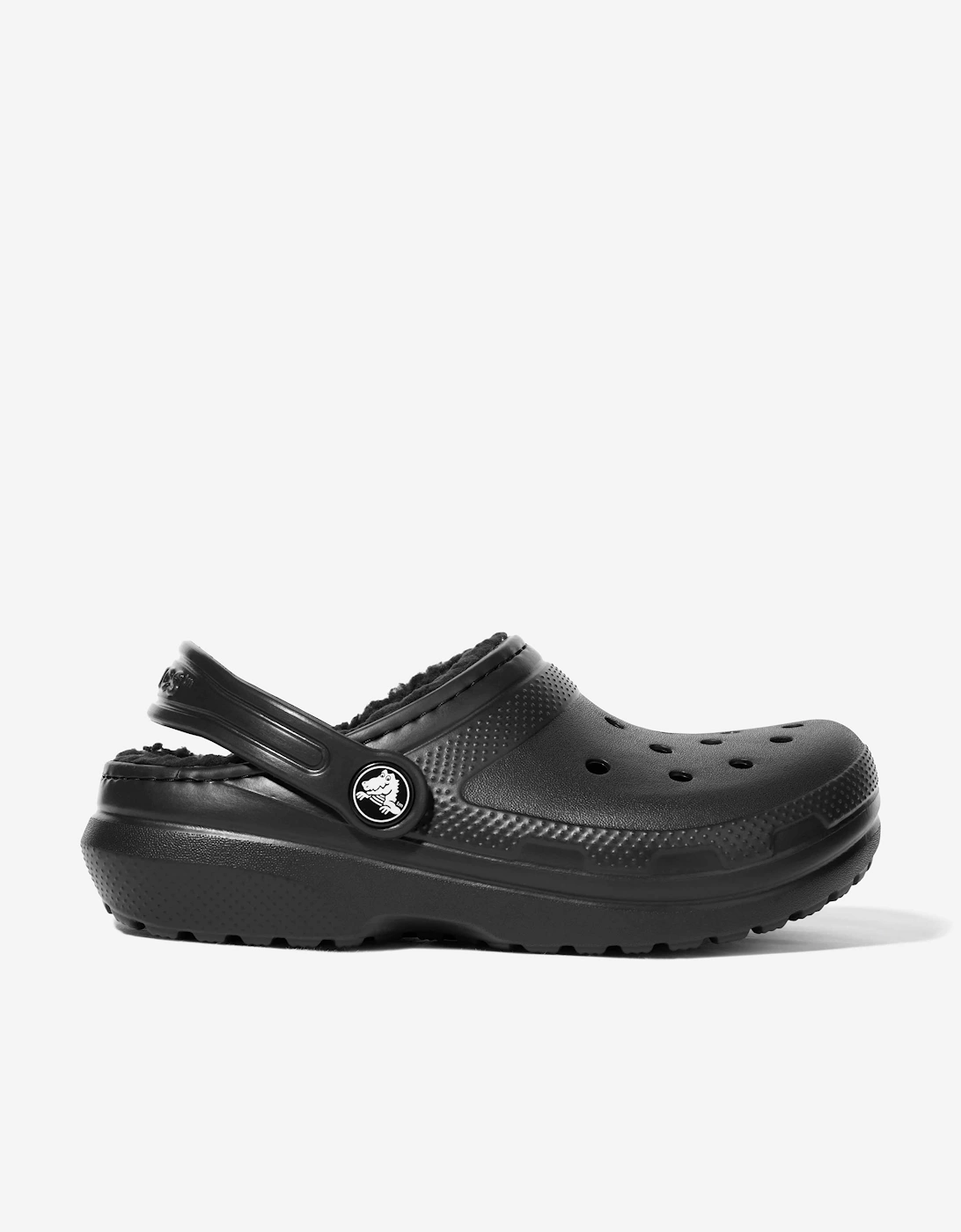 Crocs Boys Black 'S Classic Lined Clog In - Size: Eu 29 - 30 Uk 12 Us 12 Kids