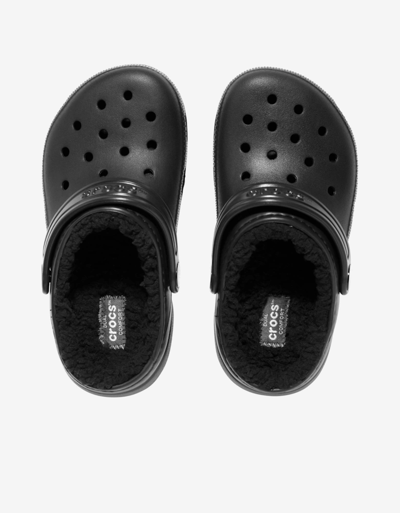 Kids Classic Lined Clog in Black