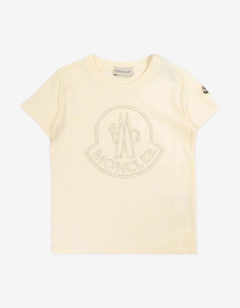 Enfant Girls Logo T-Shirt in Ivory