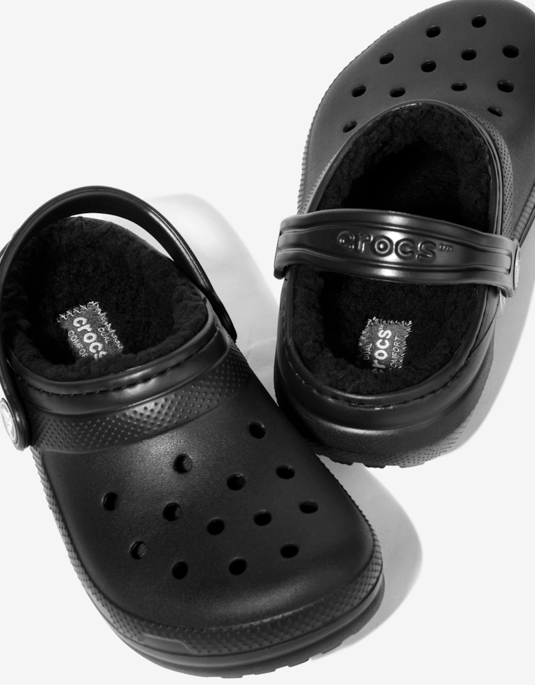 Kids Classic Lined Clog in Black