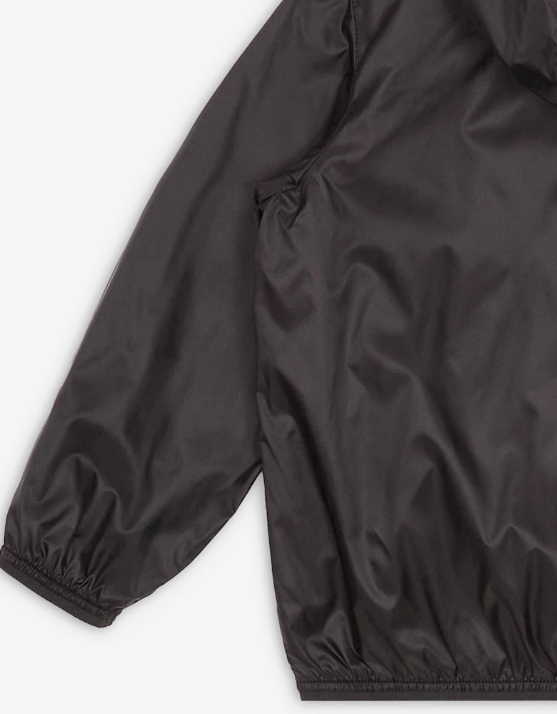 Boys Hooded Zip Up Jacket in Black