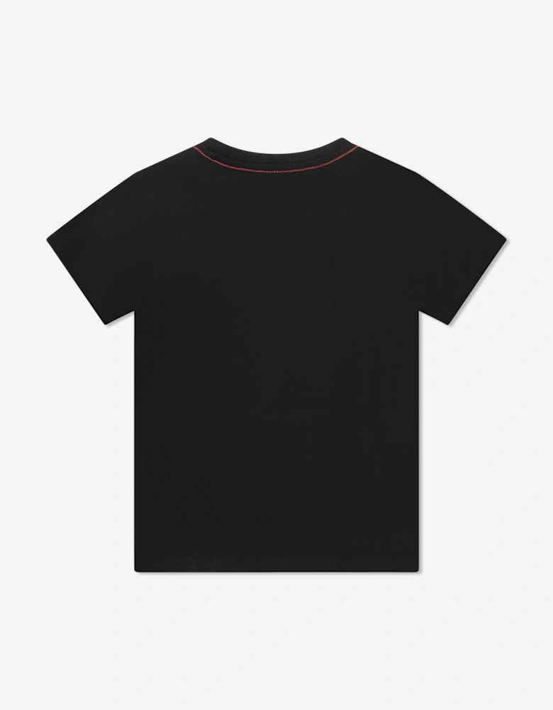 Boys Logo Print T-Shirt in Black