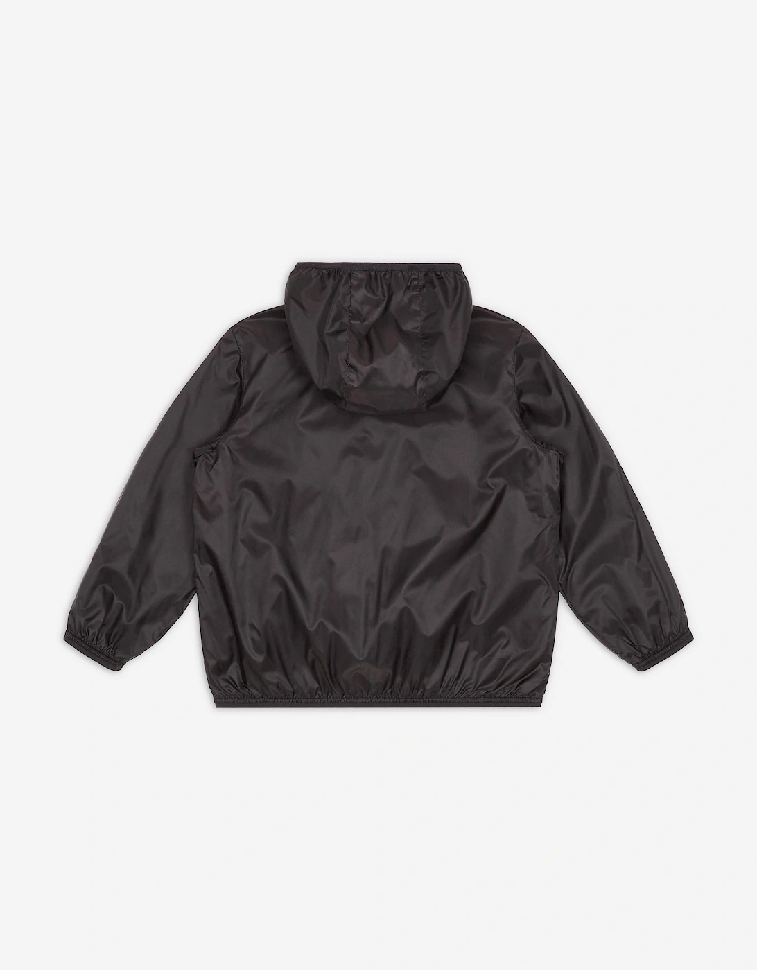 Boys Hooded Zip Up Jacket in Black