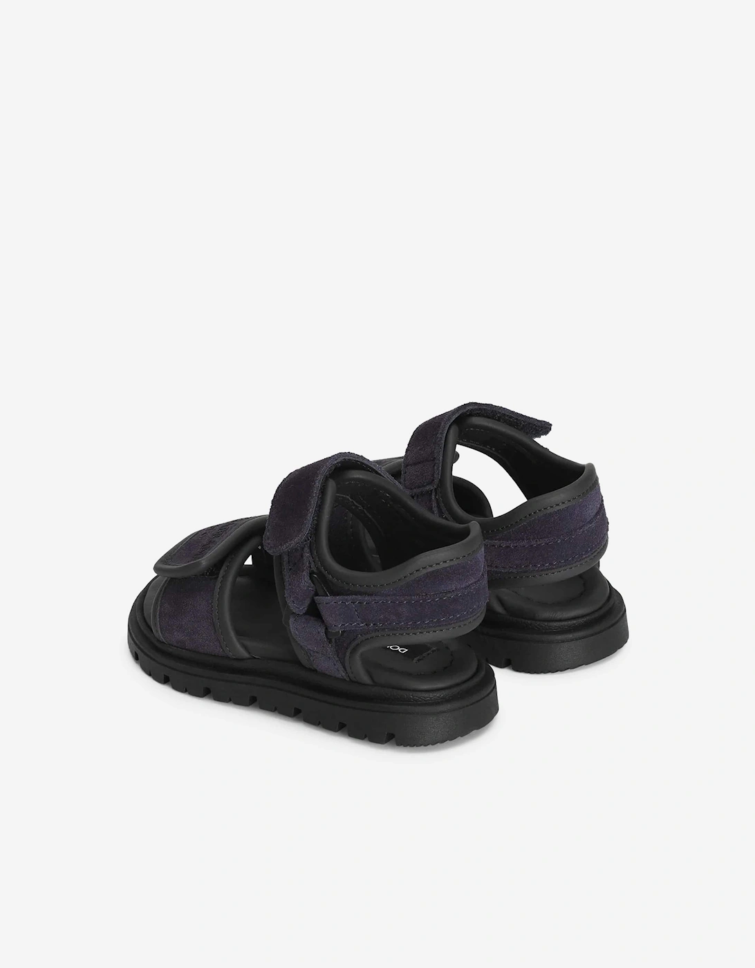 Boys Leather Velcro Strap Sandals in Navy