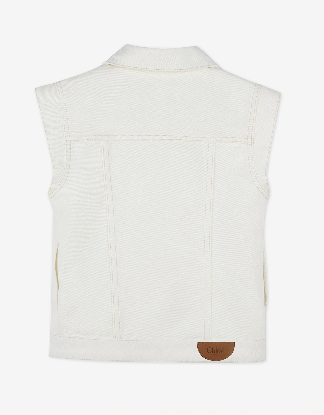 Girls Scalloped Gilet in Ivory