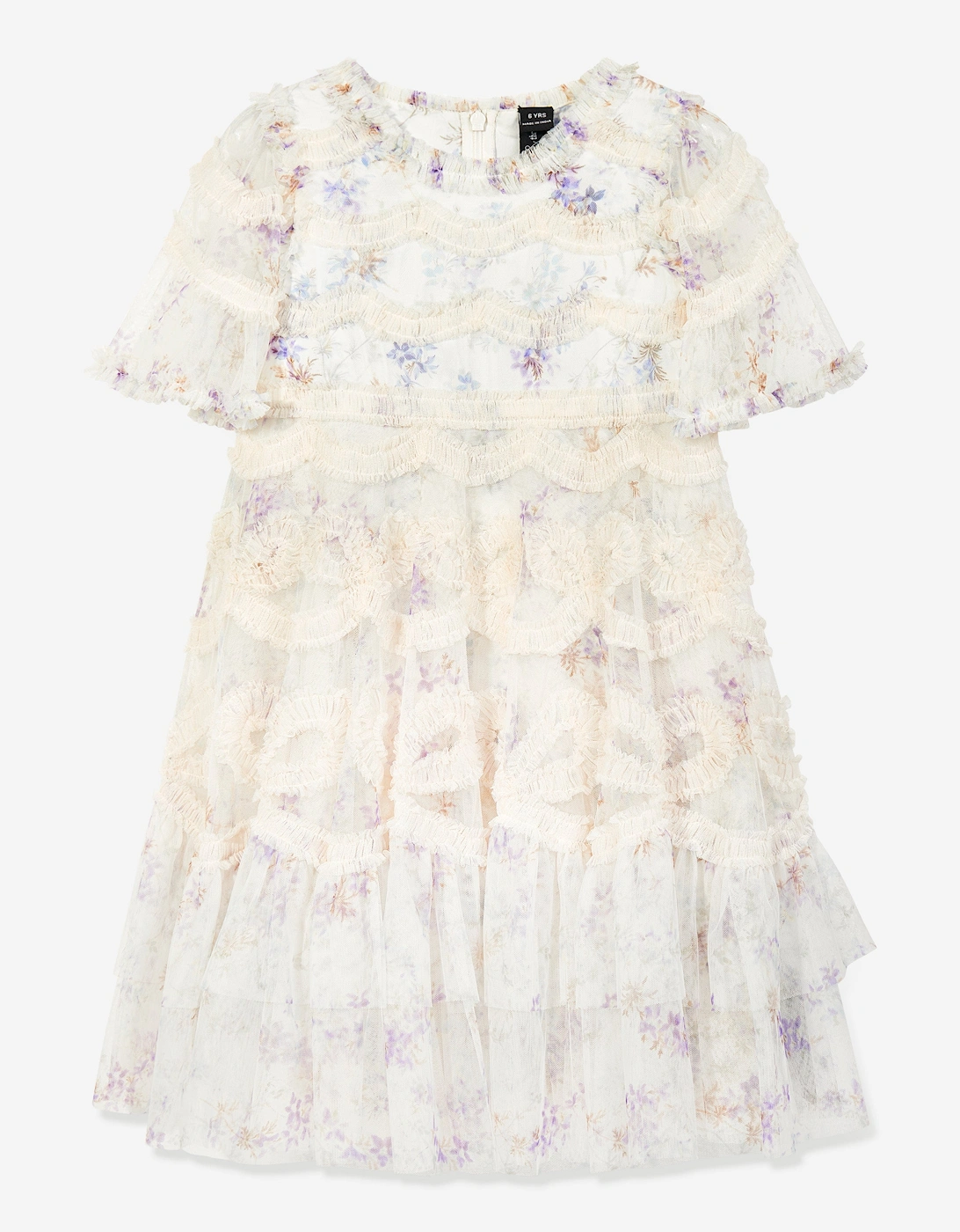 Girls Ophelia Ditsy Ingrid Dress in Ivory, 6 of 5