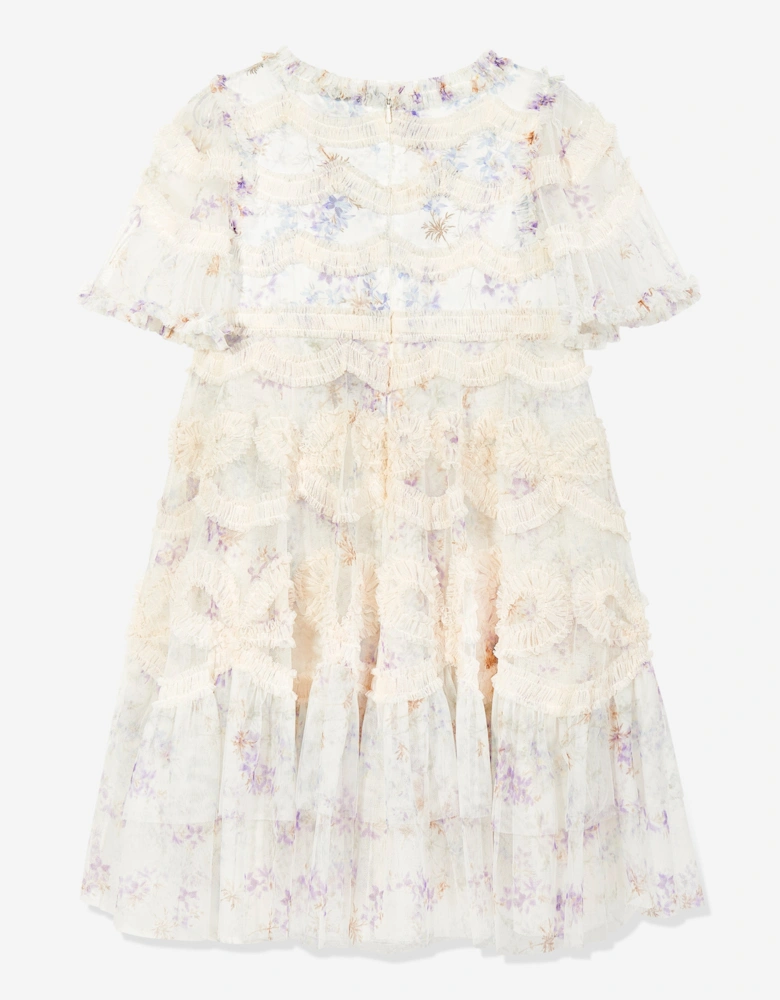 Girls Ophelia Ditsy Ingrid Dress in Ivory
