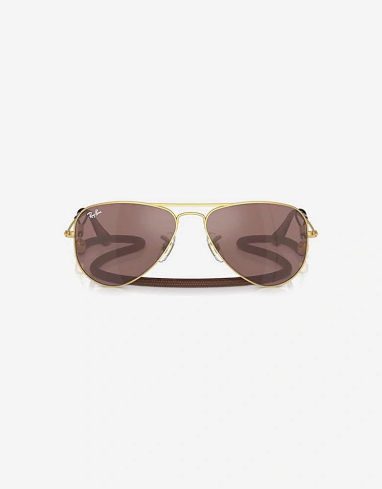 Kids Aviator Sunglasses in Gold