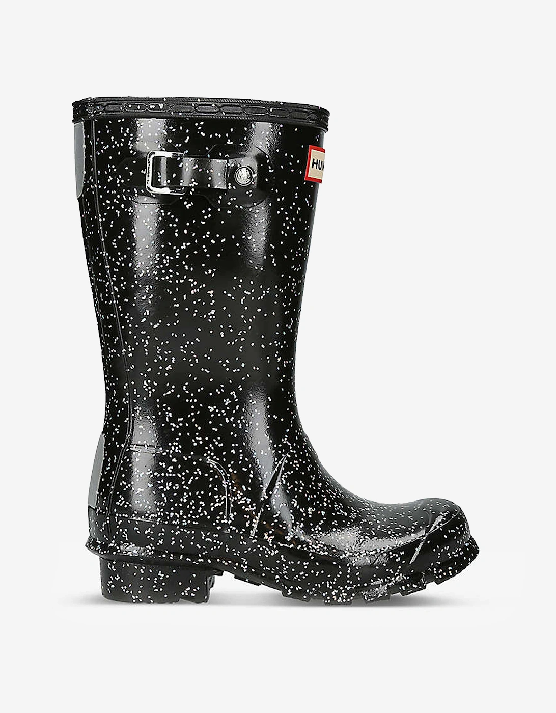 Girls Original Giant Glitter Wellingon Boots in Black, 6 of 5