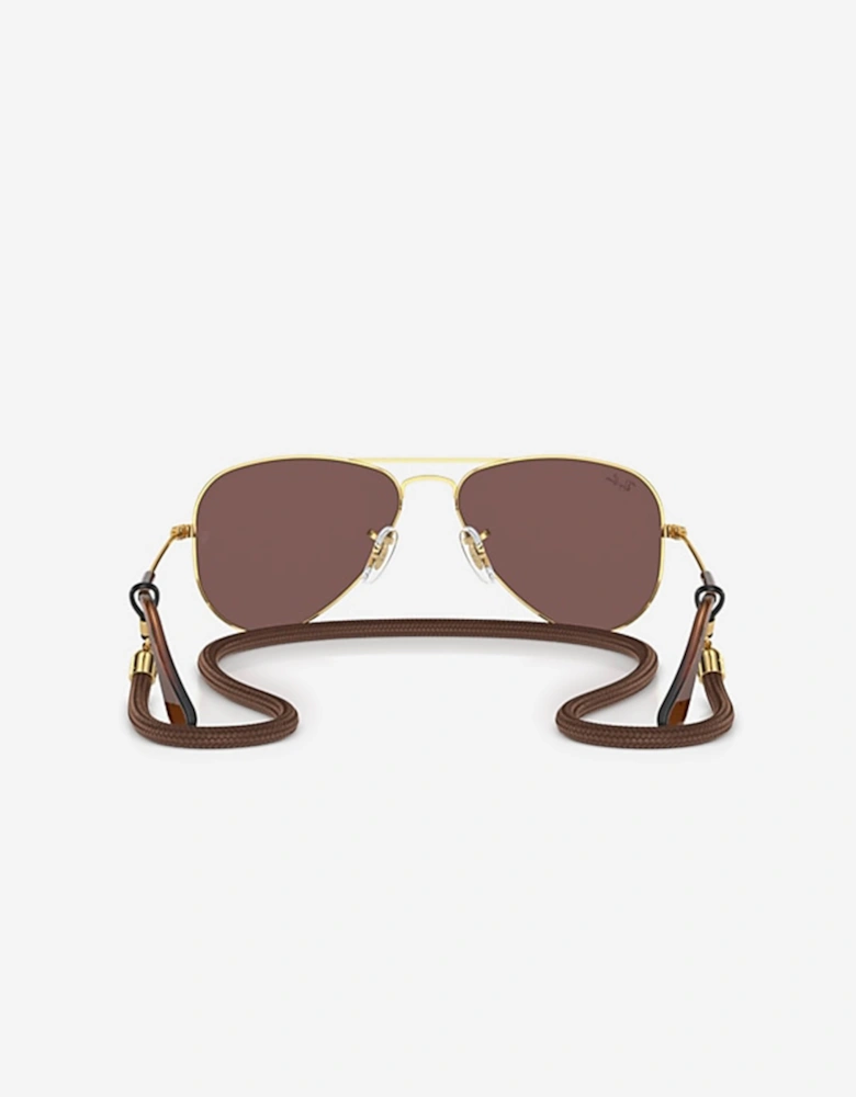 Kids Aviator Sunglasses in Gold