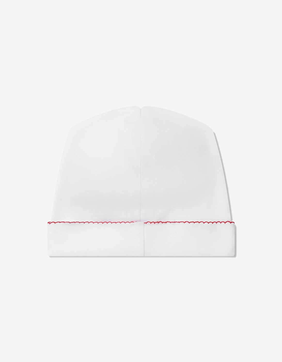 Baby Winking Santa Embroidered Hat in White