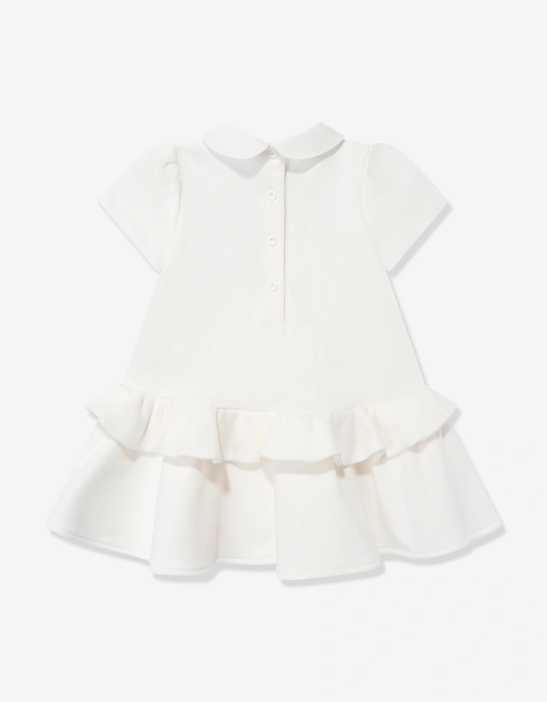 Baby Girls Bow Dress in White