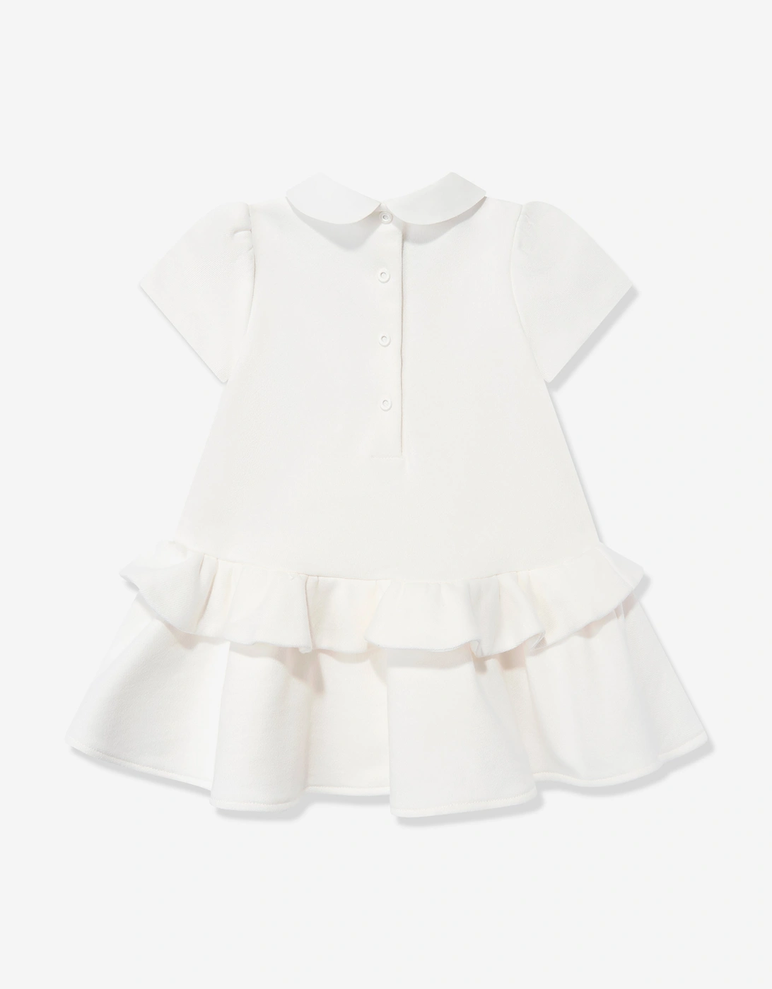 Baby Girls Bow Dress in White