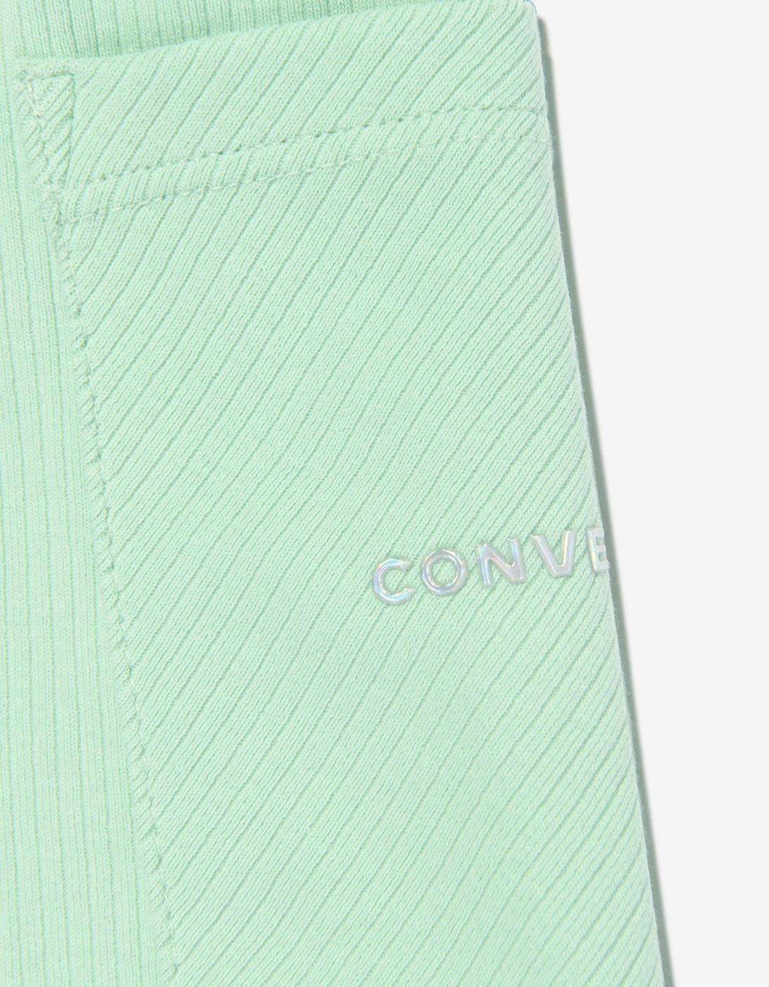 Girls Wide Waistband Rib Shorts in Green