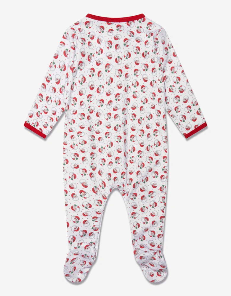 Baby Winking Santa Babygrow in Red