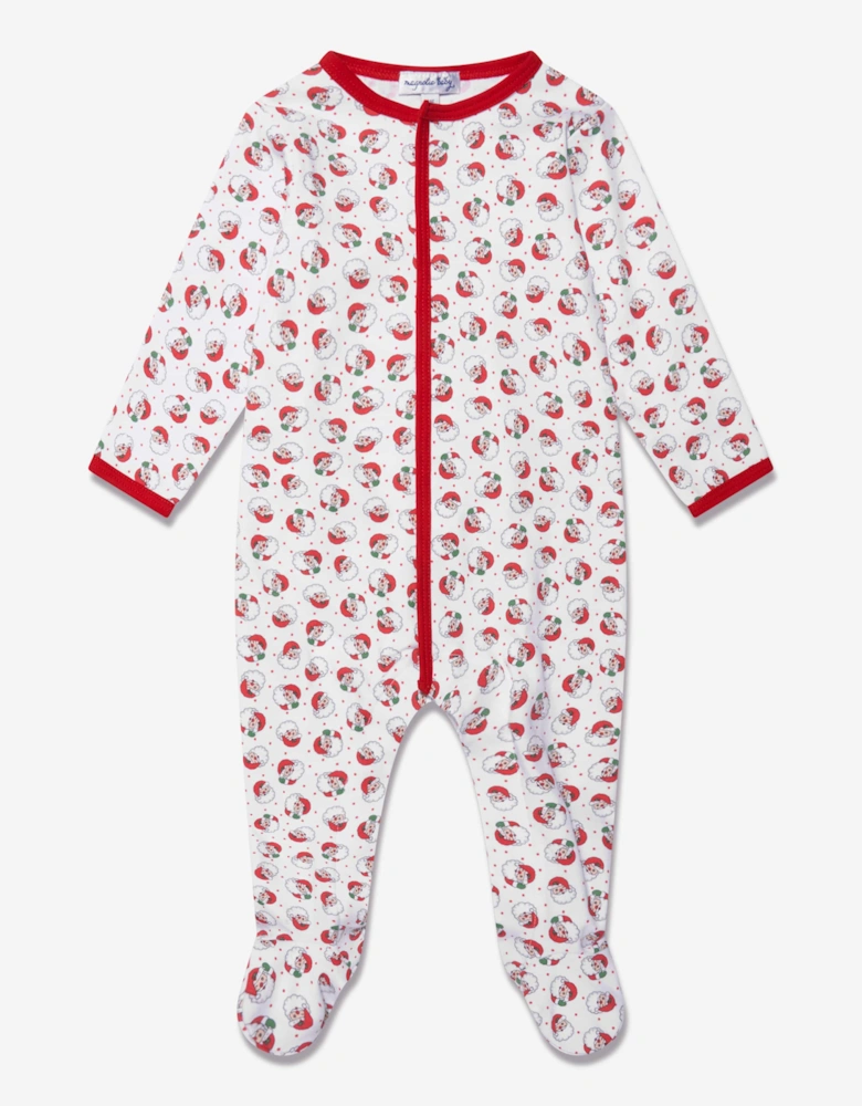 Baby Winking Santa Babygrow in Red