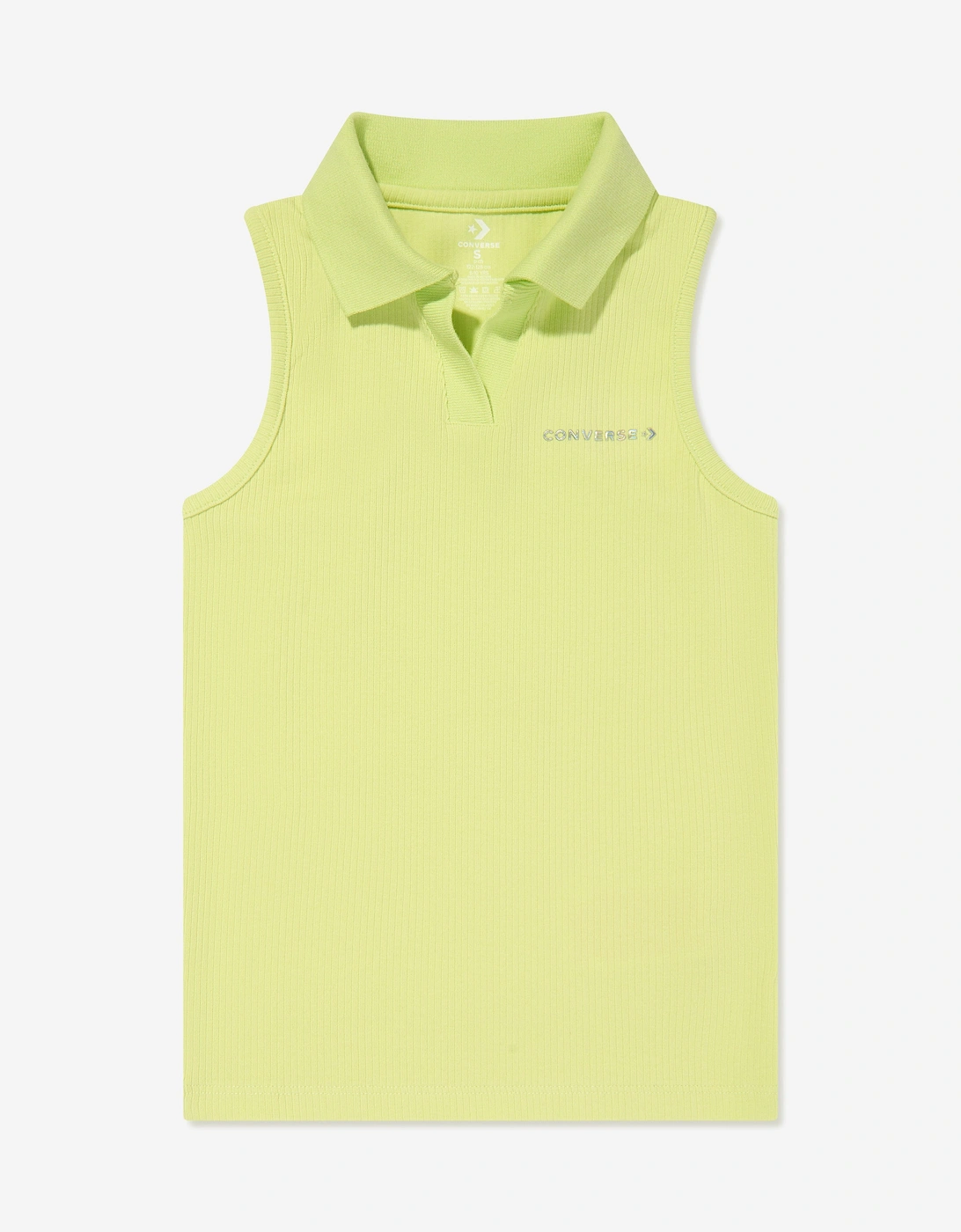 Girls Polo Rib Tank Top in Yellow, 5 of 4
