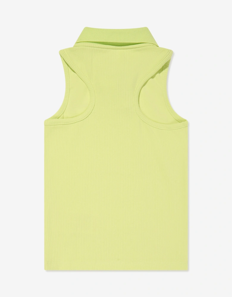 Girls Polo Rib Tank Top in Yellow