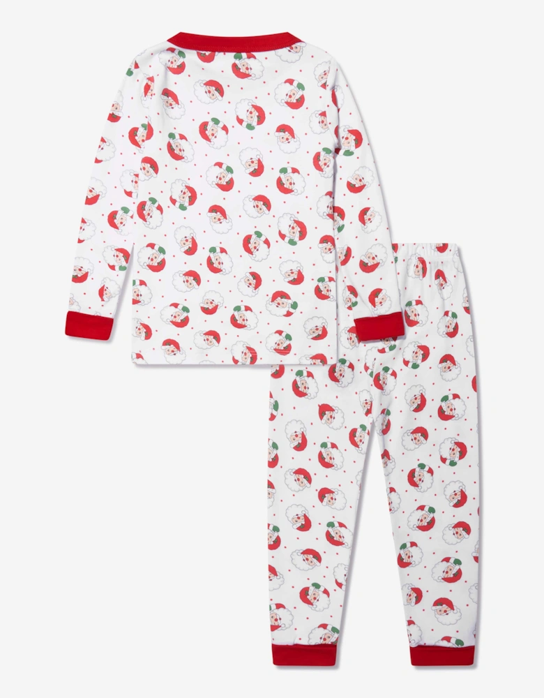 Kids Winking Santa Long Pyjamas in Red