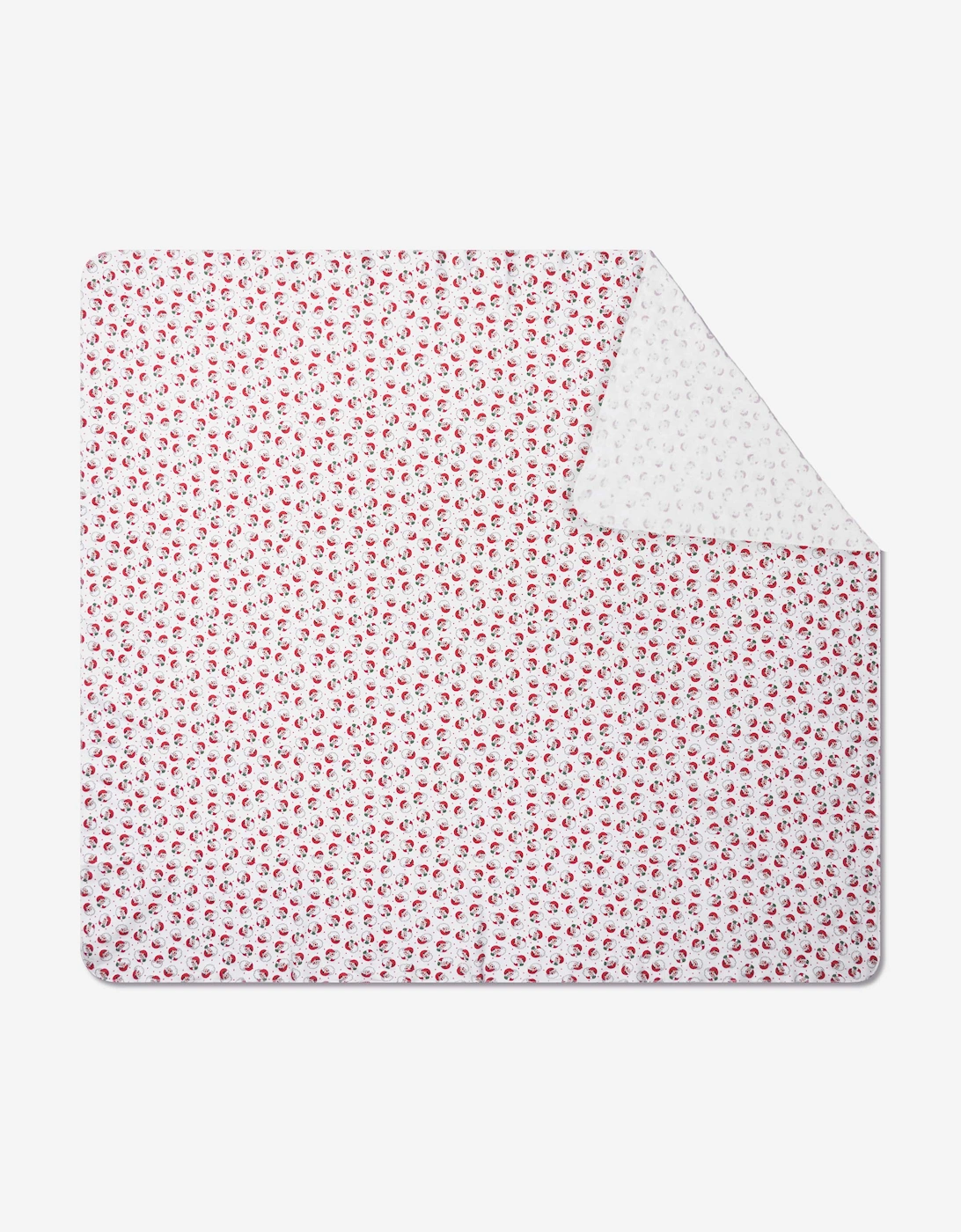 Baby Winking Santa Printed Swaddle Blanket in Red, 5 of 4