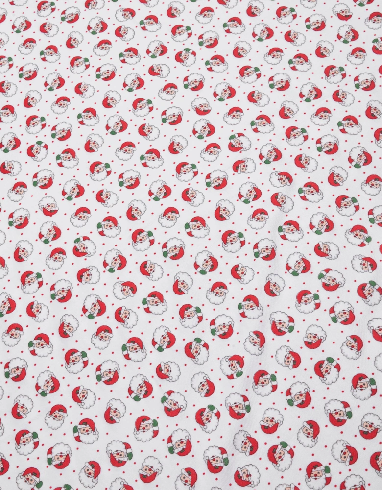 Baby Winking Santa Printed Swaddle Blanket in Red