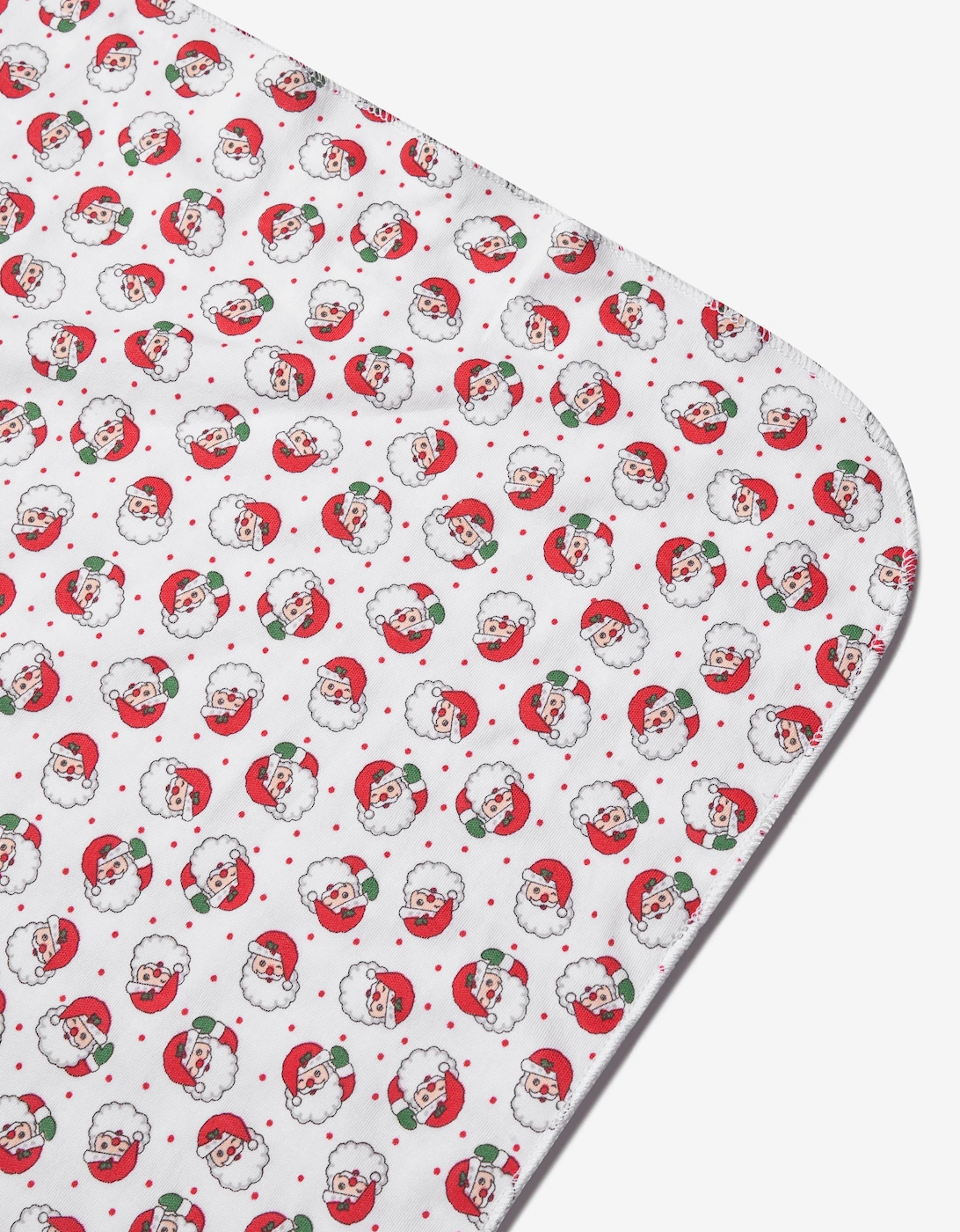 Baby Winking Santa Printed Swaddle Blanket in Red