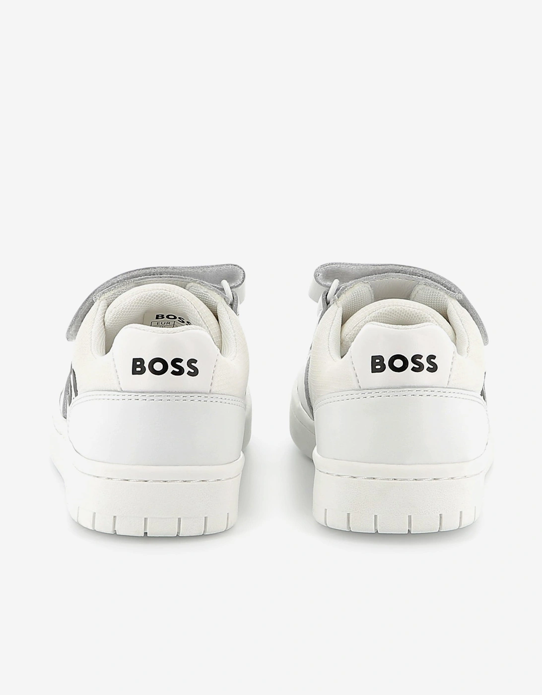 BOSS Boys Logo Trainers in White