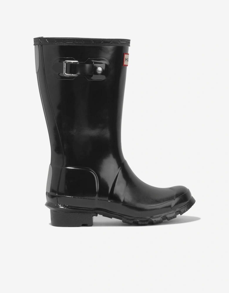 Kids Original Gloss Wellington Boots in Black