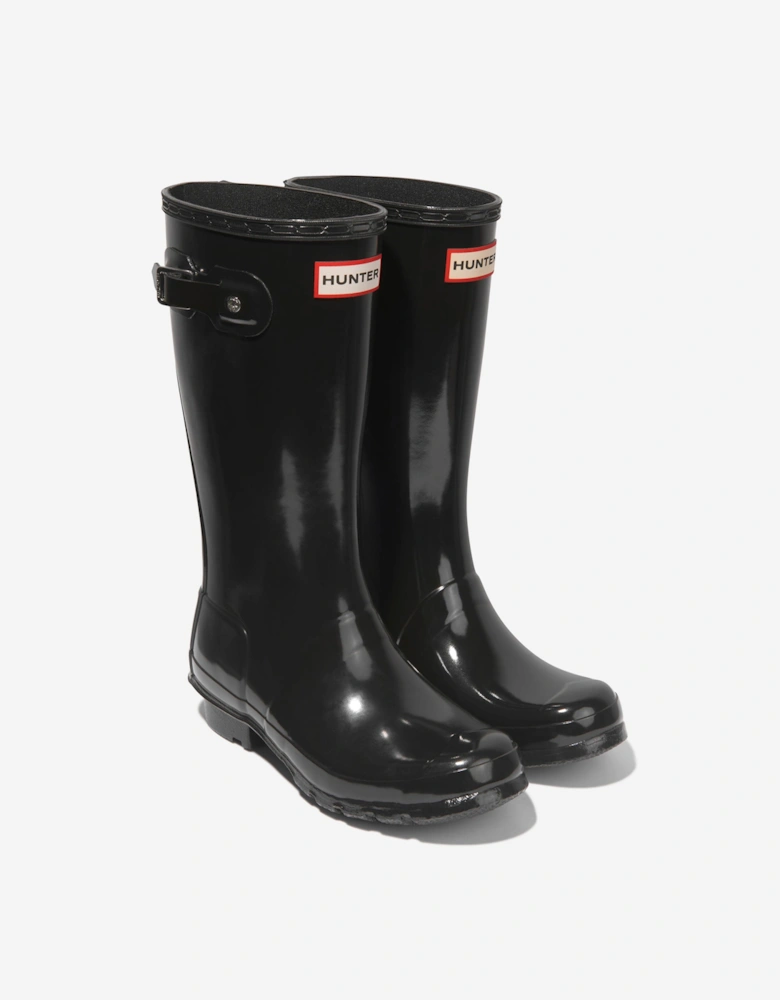 Kids Original Gloss Wellington Boots in Black