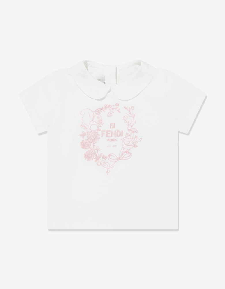 Baby Girls Logo T-Shirt in White