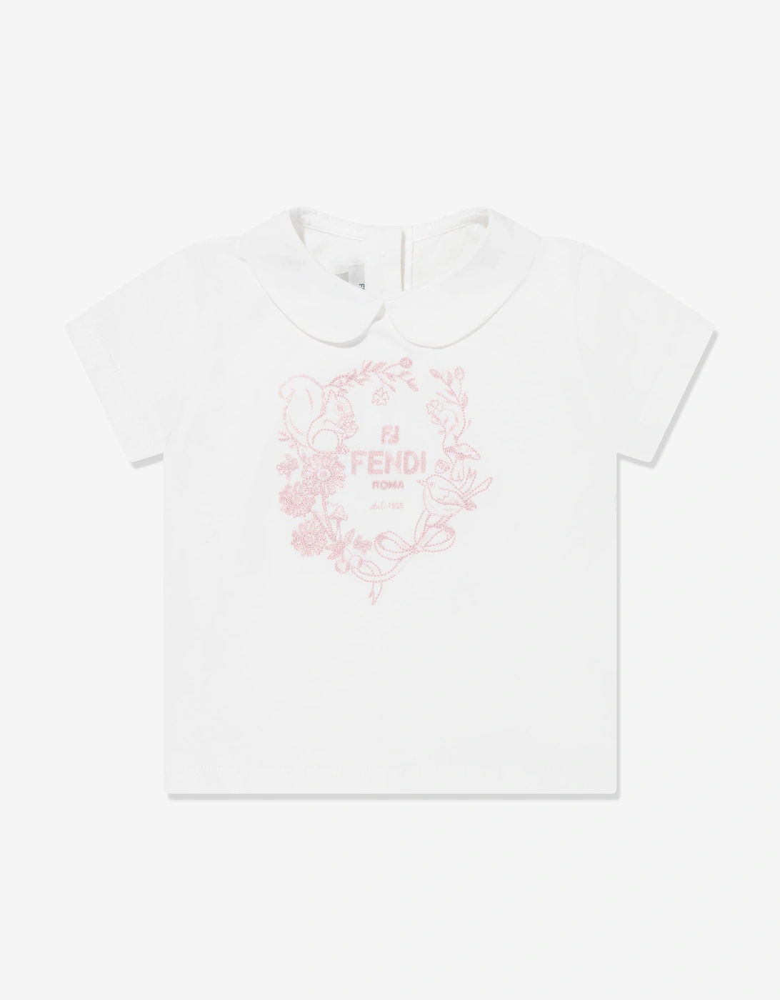 Baby Girls Logo T-Shirt in White, 5 of 4