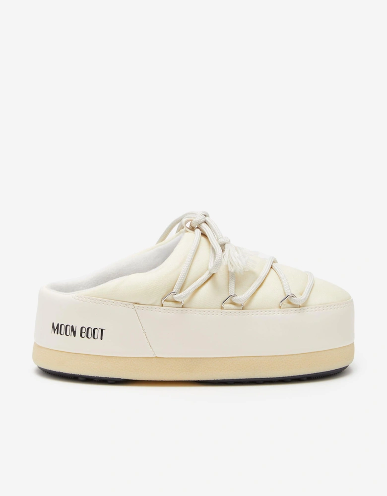 Moon Boot Kids EVX Nylon Mules in Ivory