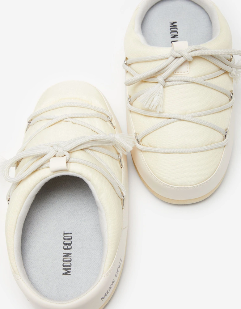 Moon Boot Kids EVX Nylon Mules in Ivory