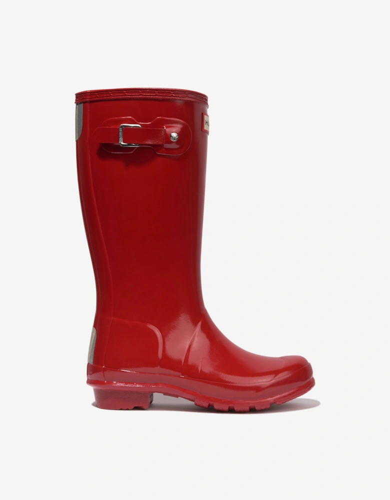Kids Original Gloss Wellington Boots in Red
