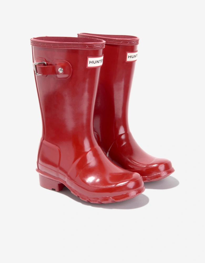 Kids Original Gloss Wellington Boots in Red