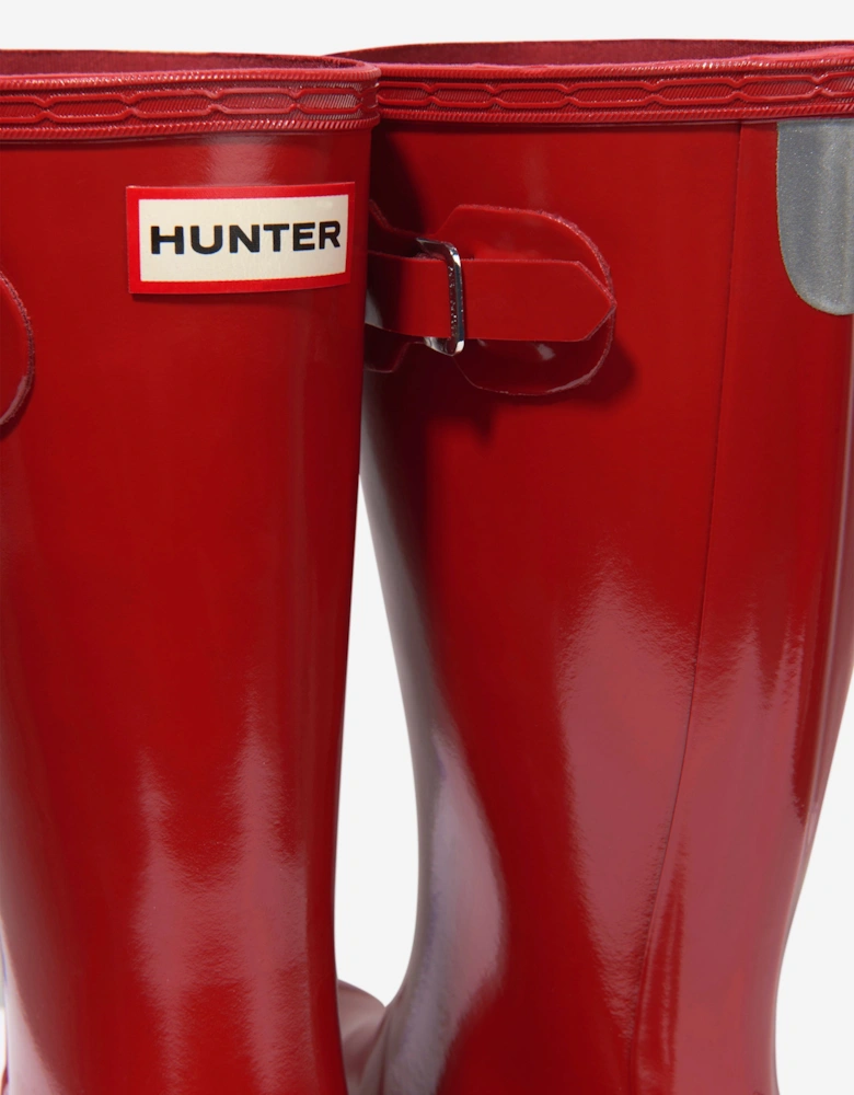 Kids Original Gloss Wellington Boots in Red