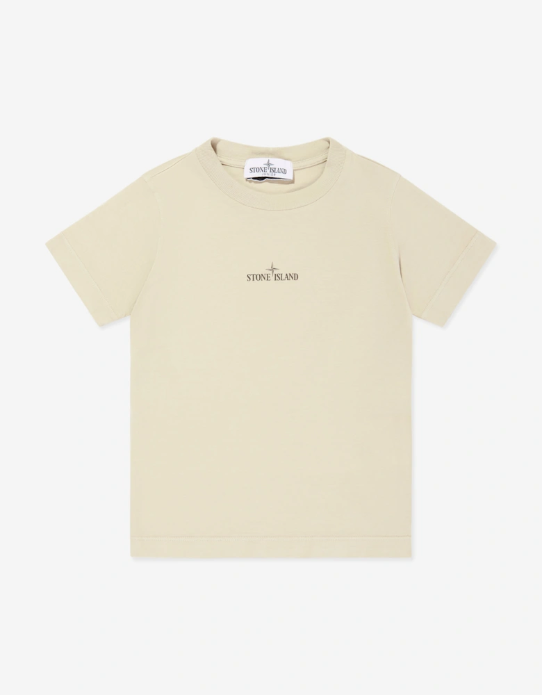 Boys Logo T-Shirt in Beige