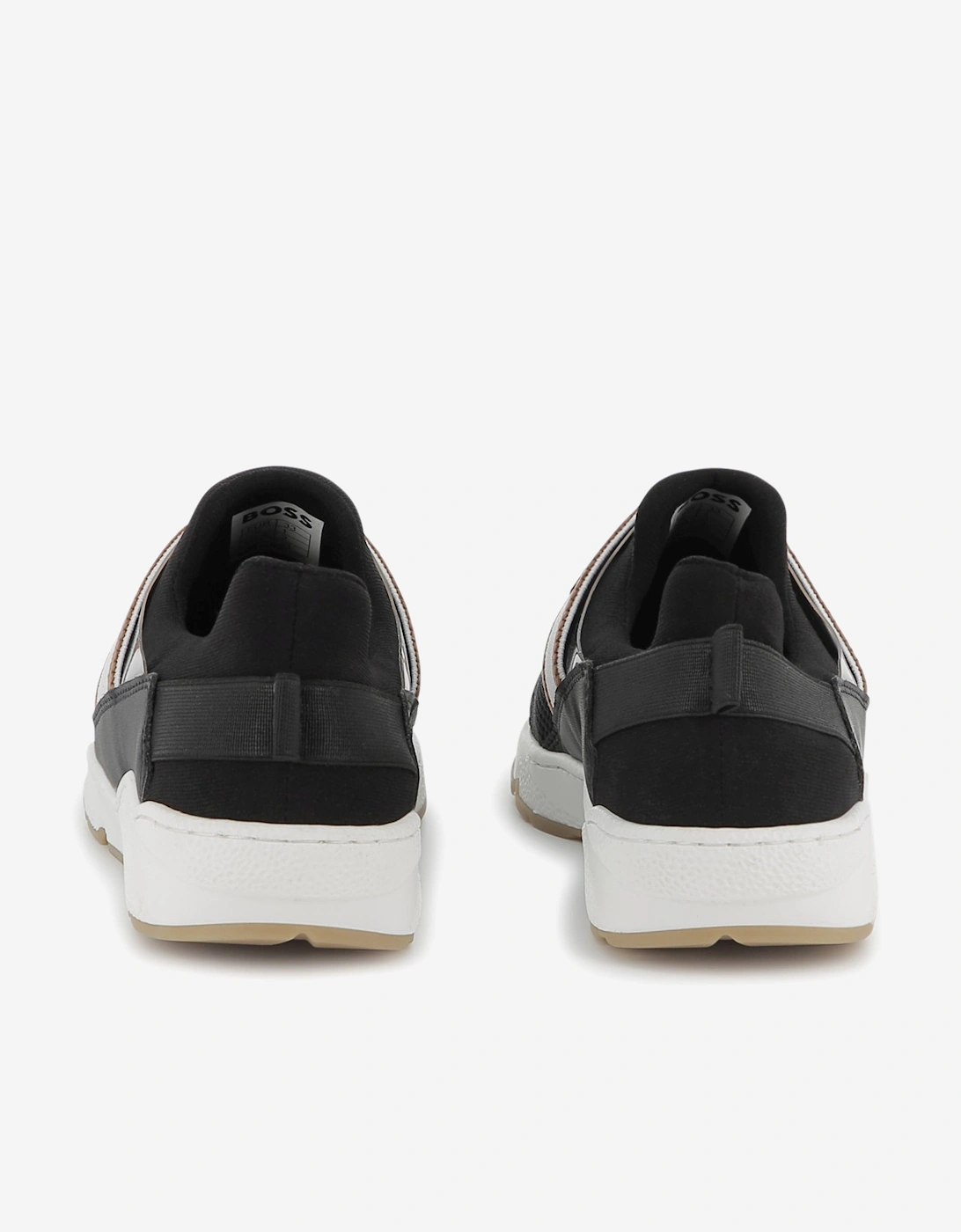 BOSS Boys Logo Trainers in Black